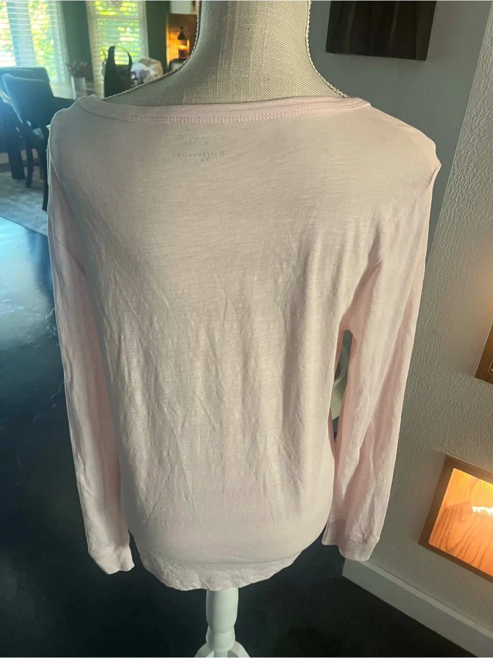 J. Crew Pale Pink Long-Sleeve Crewneck Tee